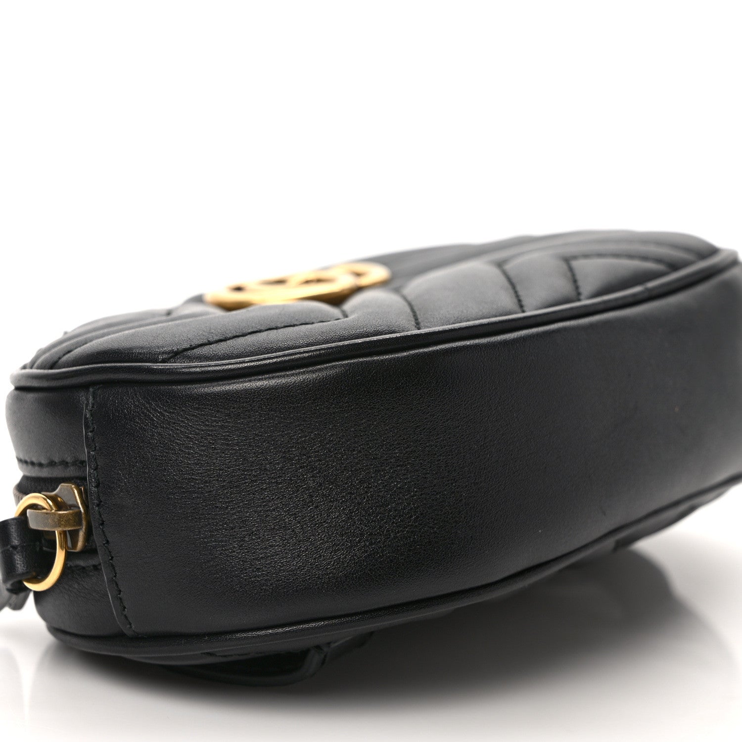 Gucci Calfskin Matelasse GG Marmont Belt Bag 95 38 Black 8 of 11