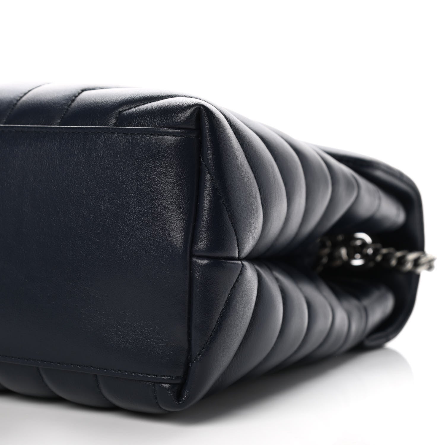 Saint Laurent Calfskin Y Quilted Monogram Medium Loulou Chain Satchel Medium Blue 11 of 11
