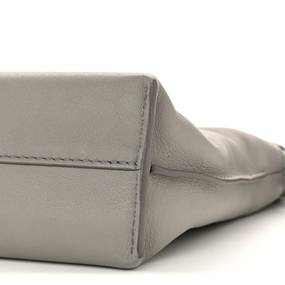 Loewe Calfskin Mini Flamenco Knot Clutch Pearl Grey 10 of 12