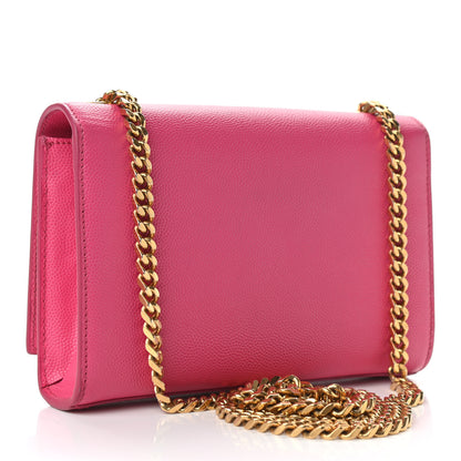Saint Laurent Grain De Poudre Small Monogram Kate Satchel Bubblegum 3 of 12