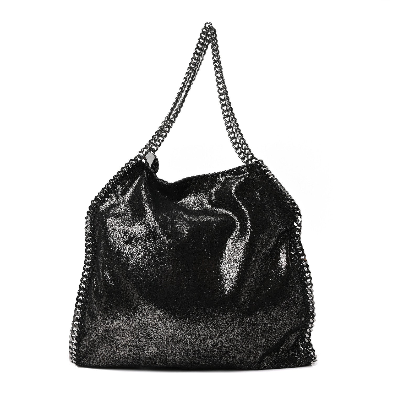 Stella McCartney Chamois Shiny Dotted Small Falabella Tote Ruthenium 1 of 9