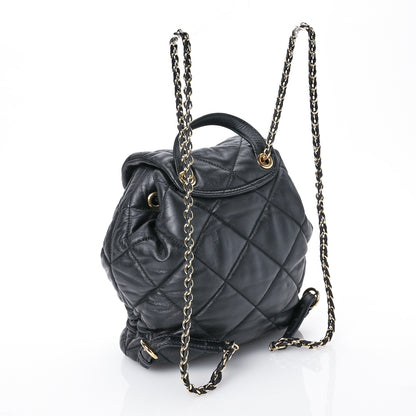 Salvatore Ferragamo Calfskin Quilted Giuliette Backpack Black 3 of 13