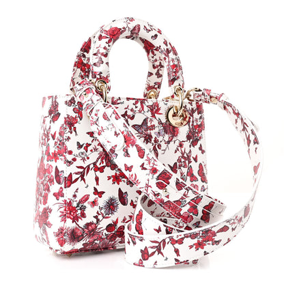 Christian Dior Calfskin Le Coeur Des Papillons Small My ABCDior Lady Dior White Multicolor 3 of 10