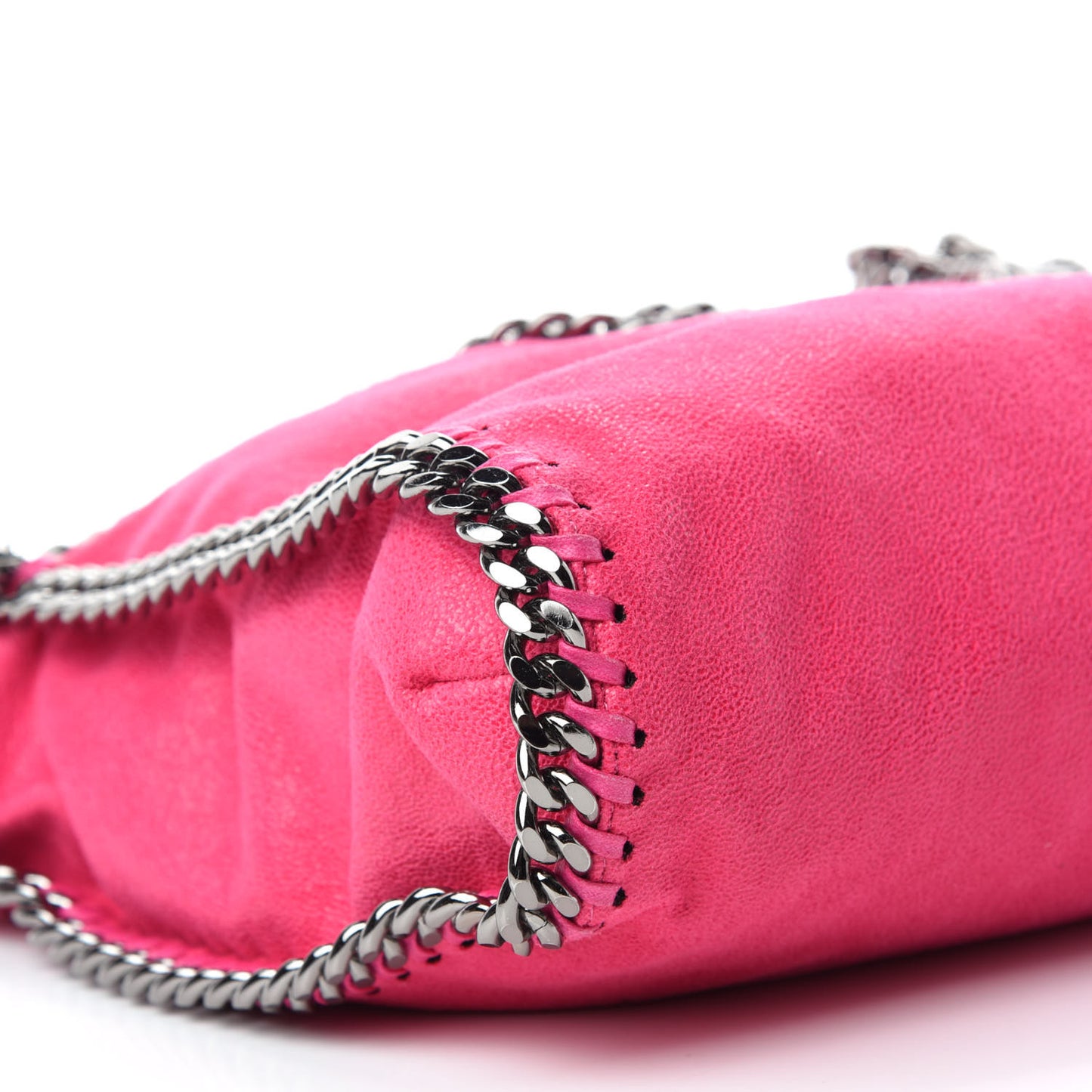 Shaggy Deer Falabella Fold Over Tote Hot Pink