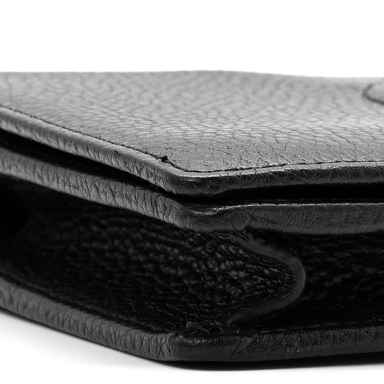 Gucci Pebbled Calfskin Soho Wallet On Chain Black 8 of 10