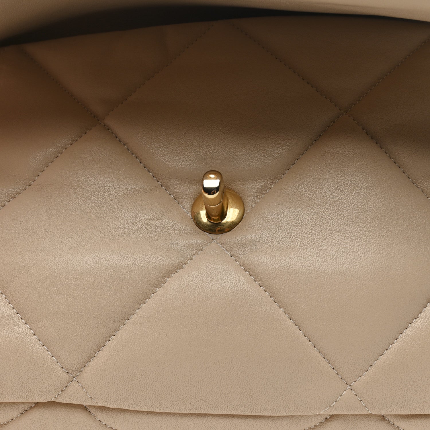 Chanel Goatskin Quilted Large Chanel 19 Flap Beige 11 of 14