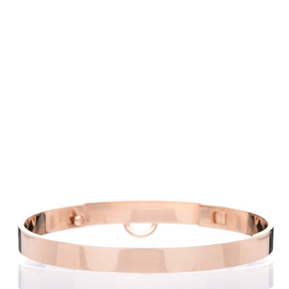 Hermes 18K Rose Gold Diamond PM Collier De Chien Bracelet SH 3 of 4