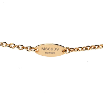 Louis Vuitton LV Nanogram Whistle Chain Leaf Pendant Necklace Gold 5 of 6