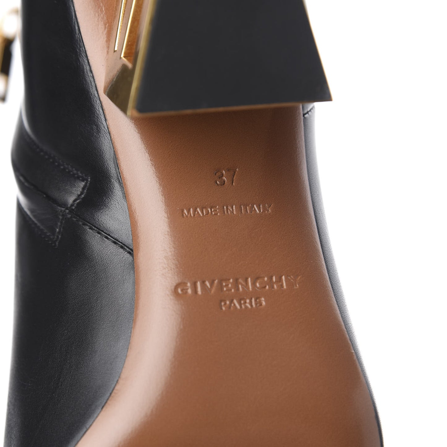 Smooth Calfskin Triangle Bootie 37 Black