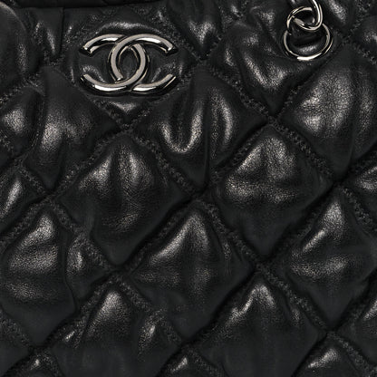 Chanel Calfskin Bubble Quilt Bowler Black 8 of 16