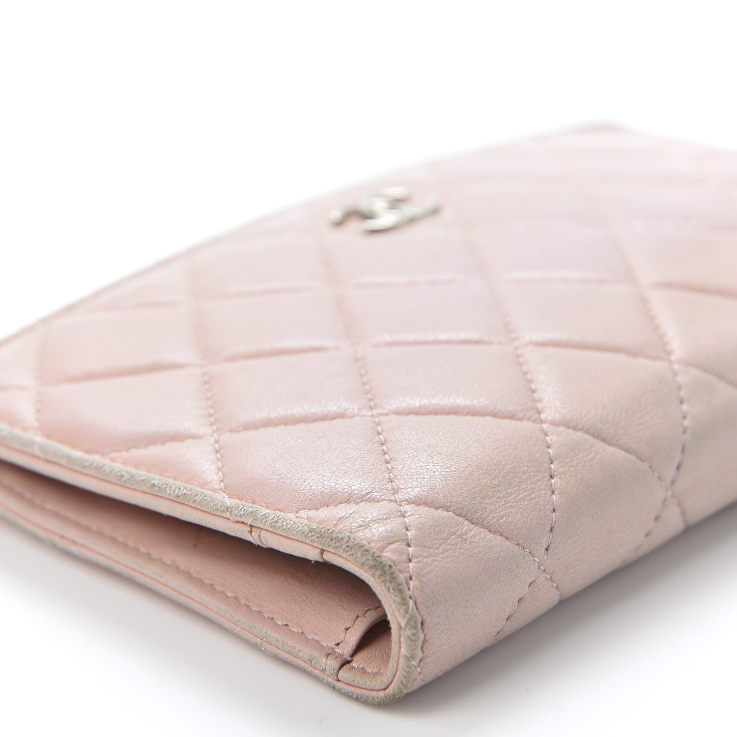 Chanel Lambskin Quilted Yen Wallet Light Pink 7 of 12