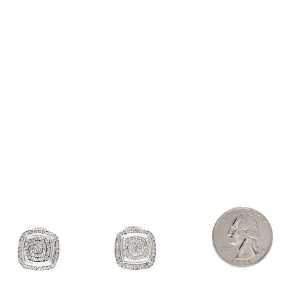 David Yurman Sterling Silver Diamond 10mm Pave Albion Earrings 2 of 4