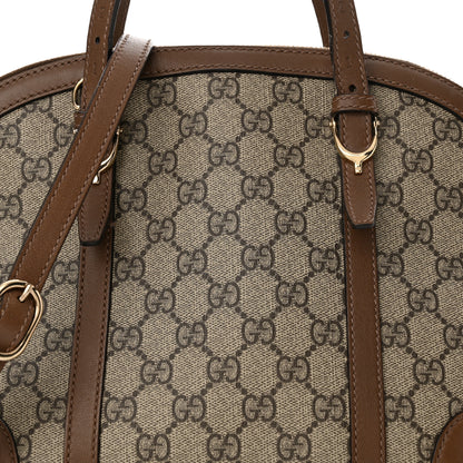 Gucci GG Supreme Monogram Margaux Calfskin Small Nice Top Handle Dome Bag Beige Ebony Acero 8 of 23