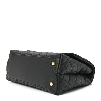 Chanel Caviar Quilted Small Coco Handle Flap Black 10 of 13