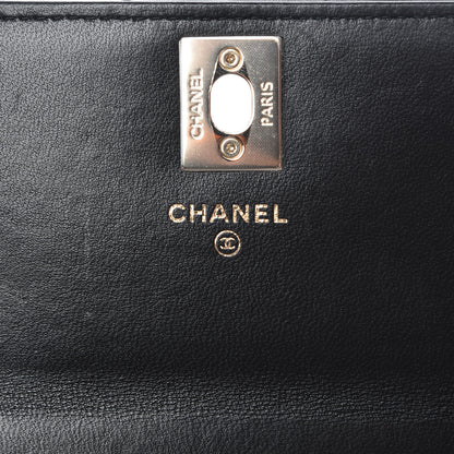 Chanel Lambskin Chevron Quilted Trendy CC Wallet On Chain WOC Black 6 of 11
