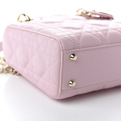 Christian Dior Lambskin Cannage Mini Lady Dior Rose Clair 6 of 9