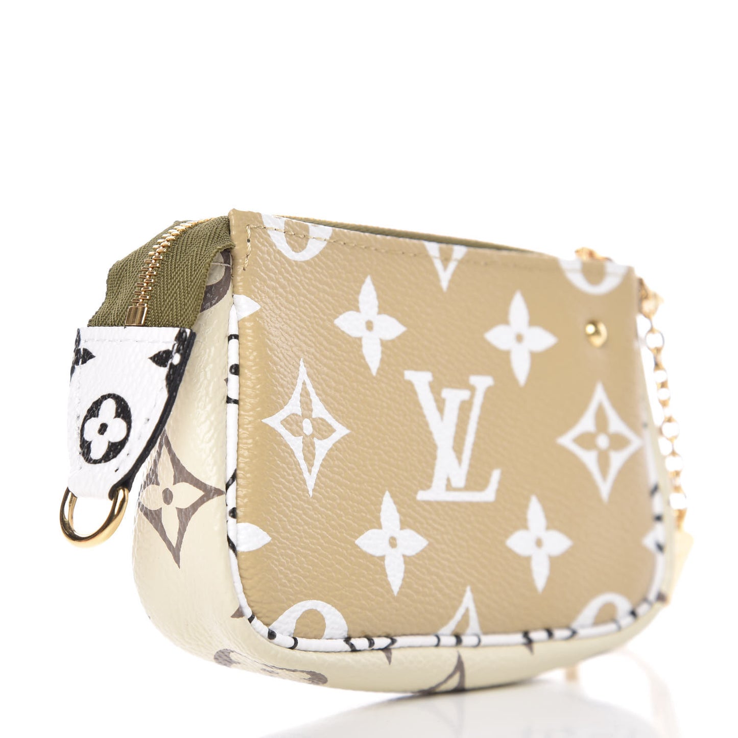 Monogram Giant Micro Pochette Accessories Kaki White