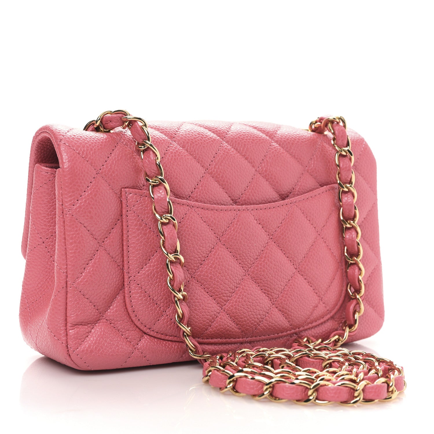 Chanel Iridescent Caviar Quilted Mini Rectangular Flap Pink 5 of 19