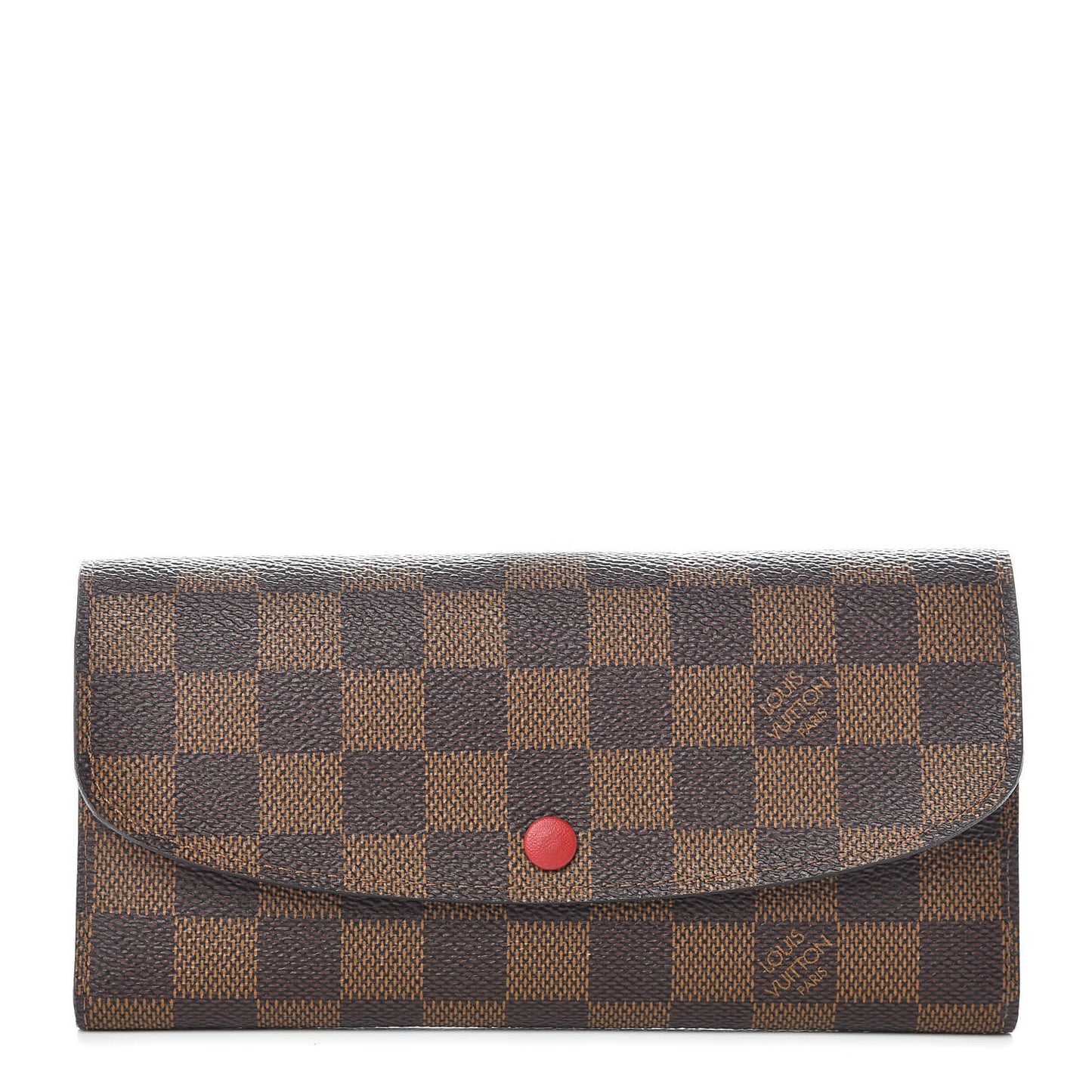 Damier Ebene Emilie Wallet Red