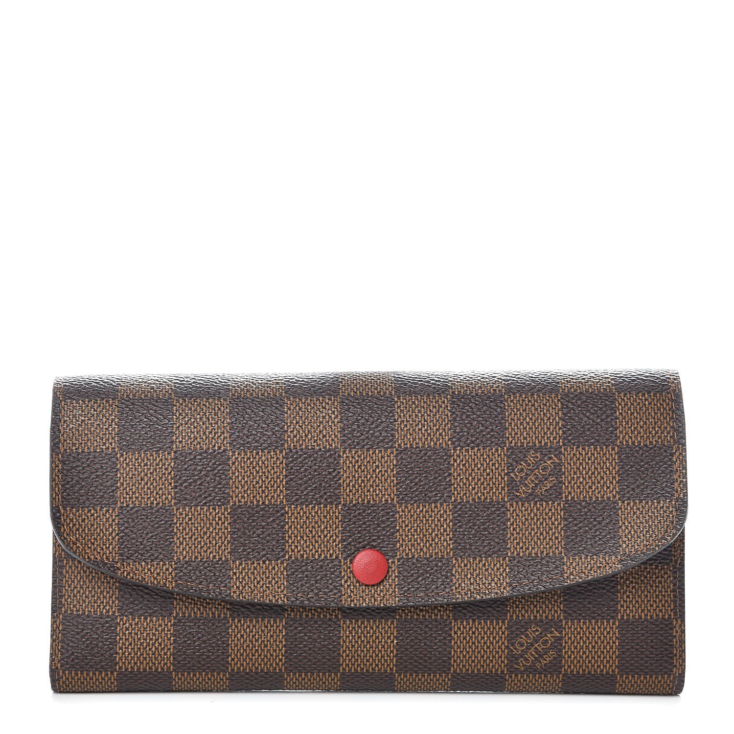 Louis Vuitton Damier Ebene Emilie Wallet Red 1 of 7