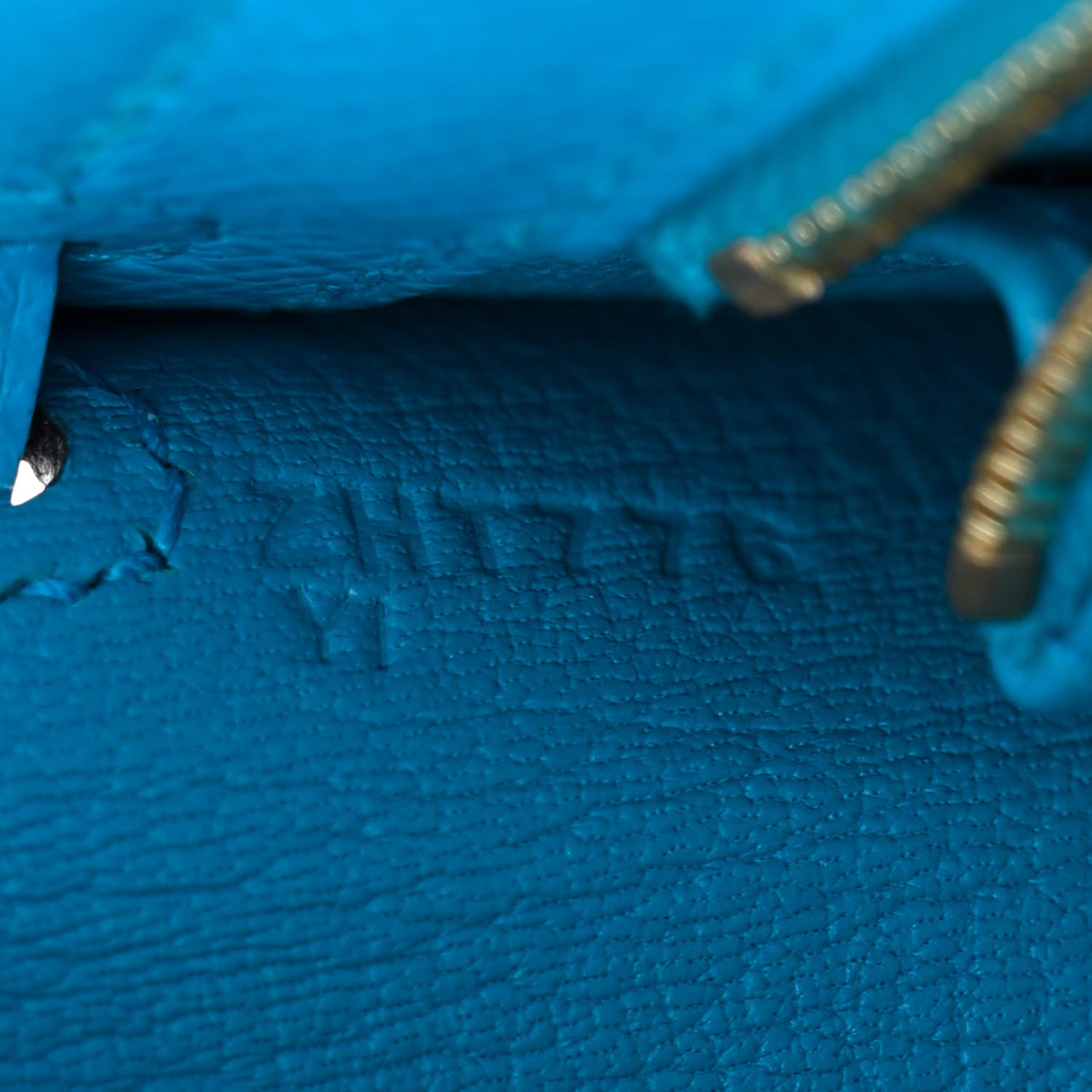 Hermes Epsom Kelly Sellier 25 Bleu Frida 7 of 11