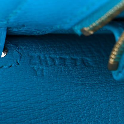 Hermes Epsom Kelly Sellier 25 Bleu Frida 7 of 11