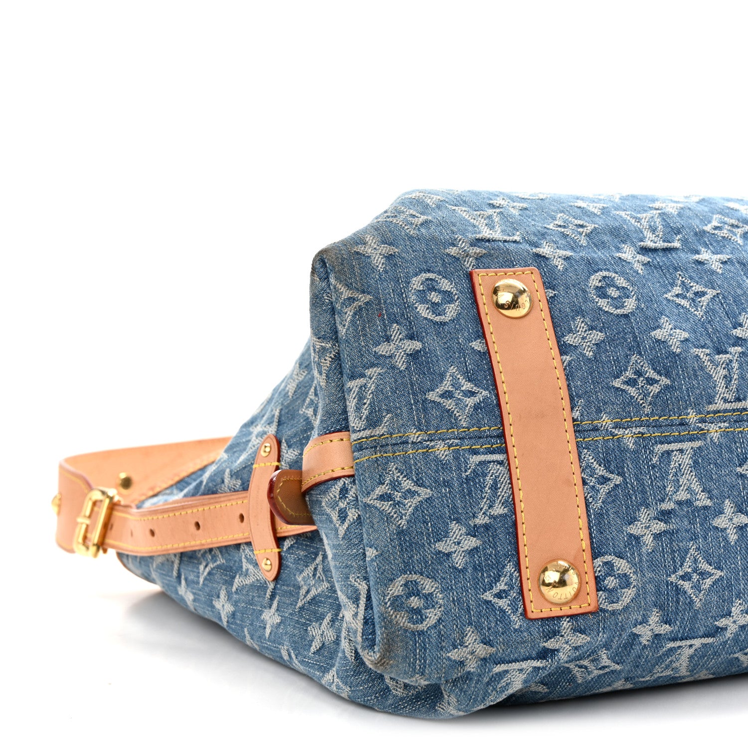 Louis Vuitton Monogram Denim CarryAll MM Blue 10 of 12