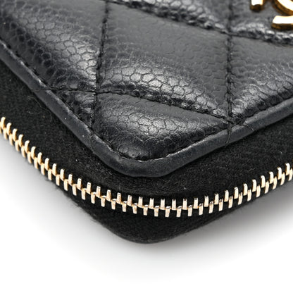 Chanel Caviar Quilted Zip Coin Purse Black 11 of 12