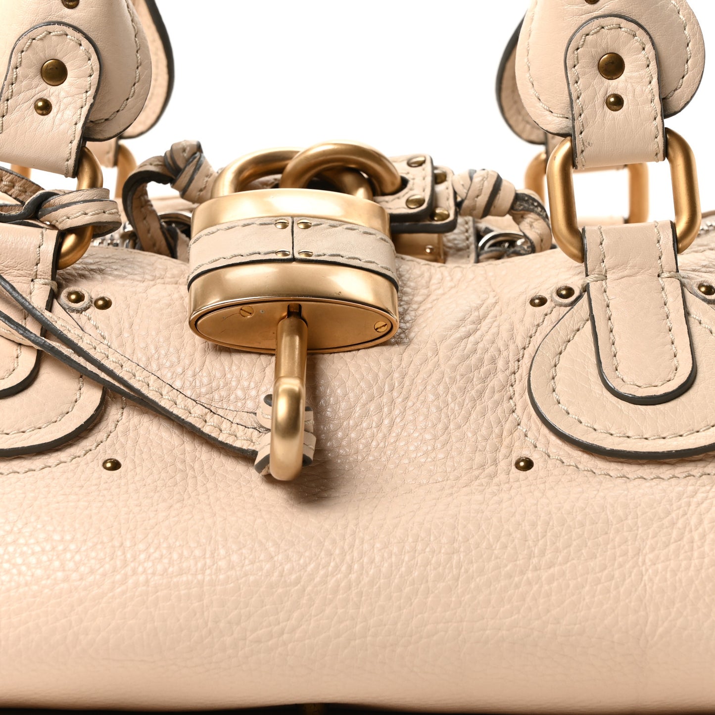 Calfskin Medium Paddington Satchel Ivory