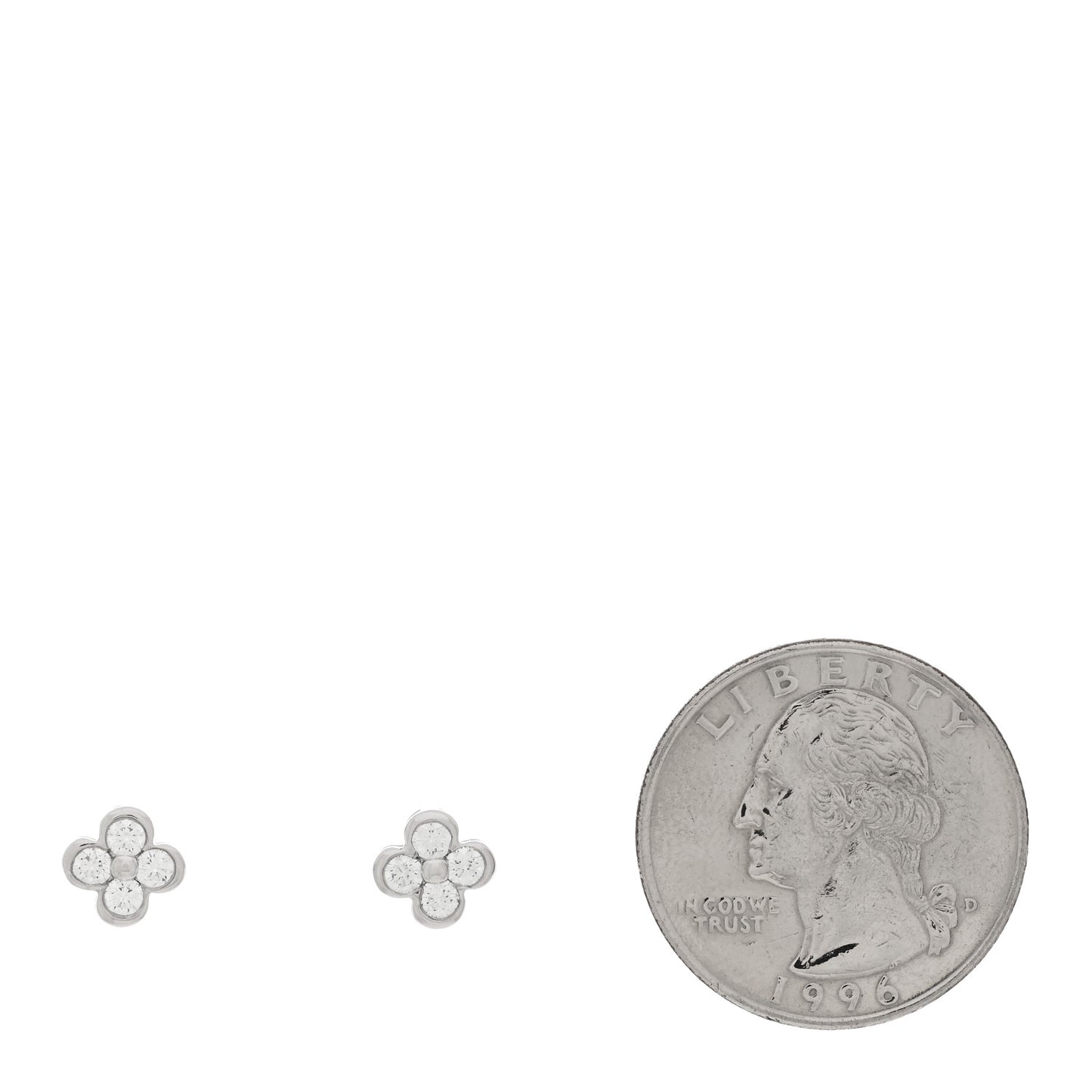 Platinum Diamond Lace Stud Earrings