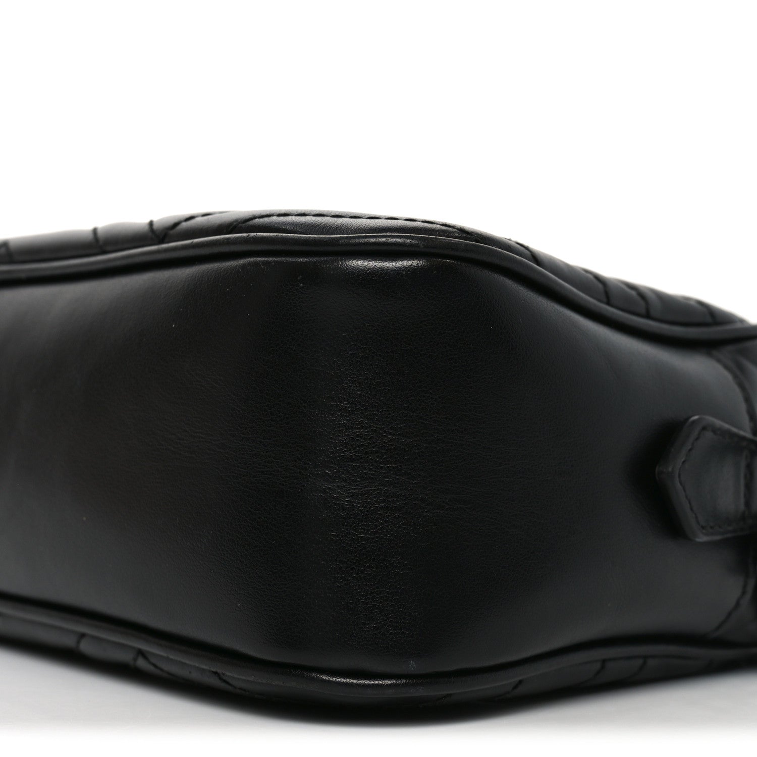 Gucci Calfskin Matelasse Monochrome Small GG Marmont Chain Shoulder Bag Black 10 of 11