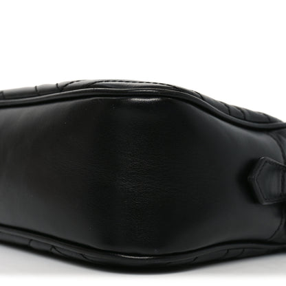 Gucci Calfskin Matelasse Monochrome Small GG Marmont Chain Shoulder Bag Black 10 of 11