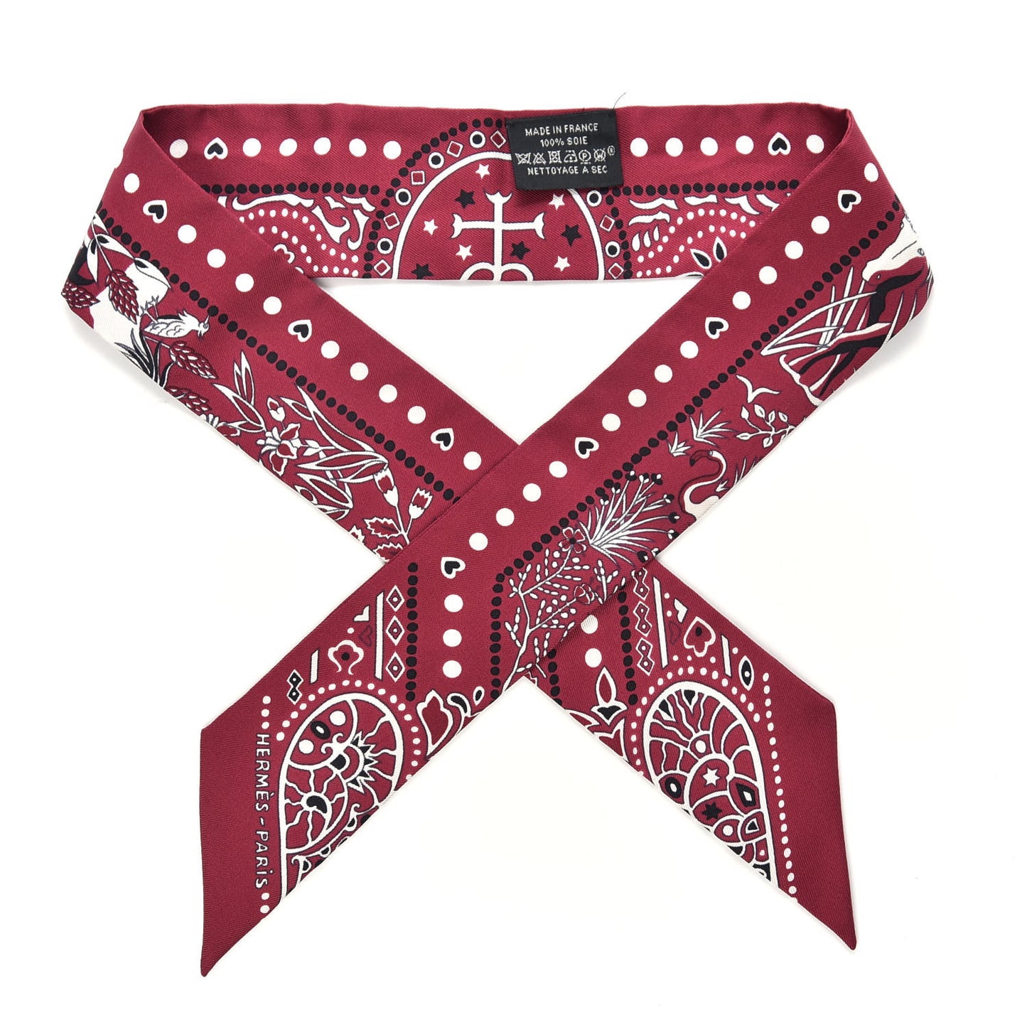 Silk Entre Ciel Et Mer Twilly Bordeaux White Black