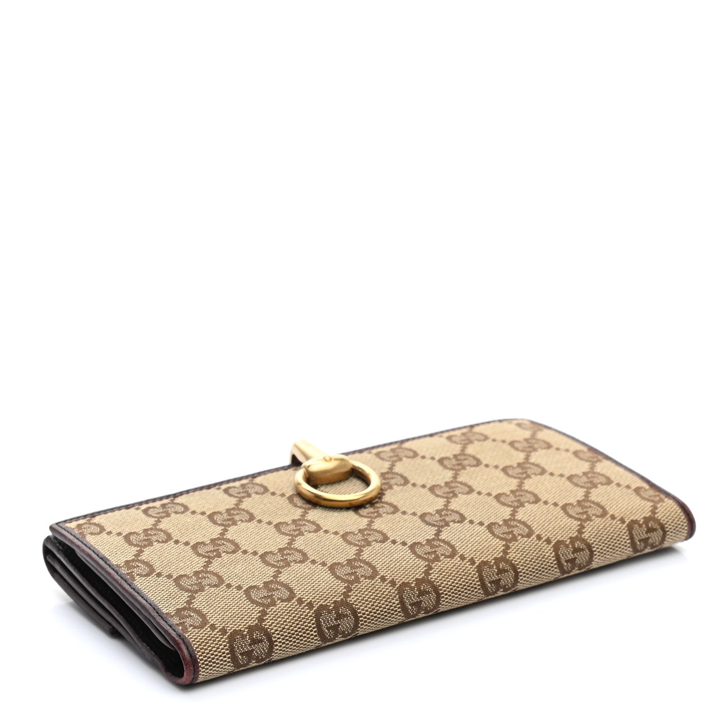 Gucci Monogram Horsebit Continental Wallet Dark Brown 4 of 11