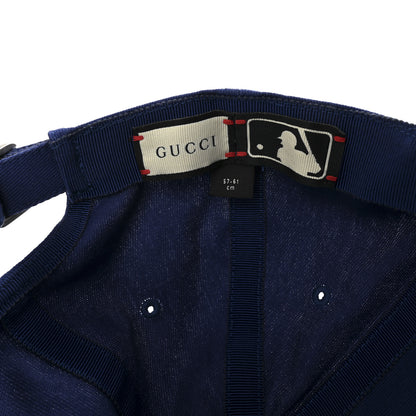 Gucci X MLB Cotton NY Yankees Baseball Hat 57-61 Blue 8 of 9