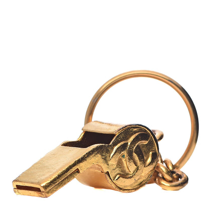 Chanel CC Whistle Key Chain Gold 1 of 5