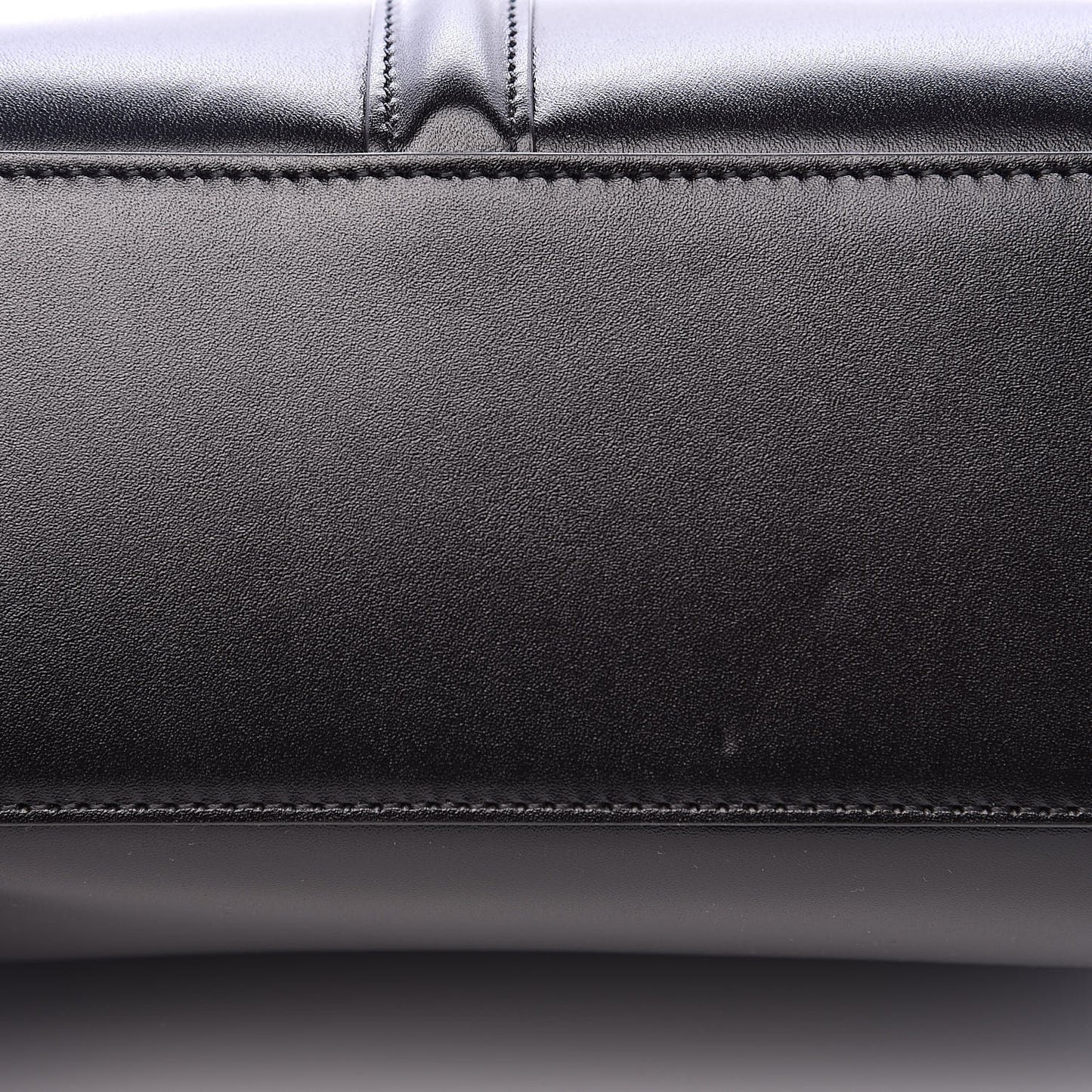 Satinated Calfskin Small 16 Top Handle Bag Black