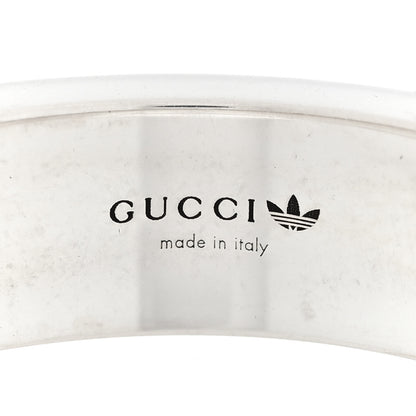 Gucci X ADIDAS Sterling Silver Trefoil GG Monogram Band Ring 63 10.25 4 of 4