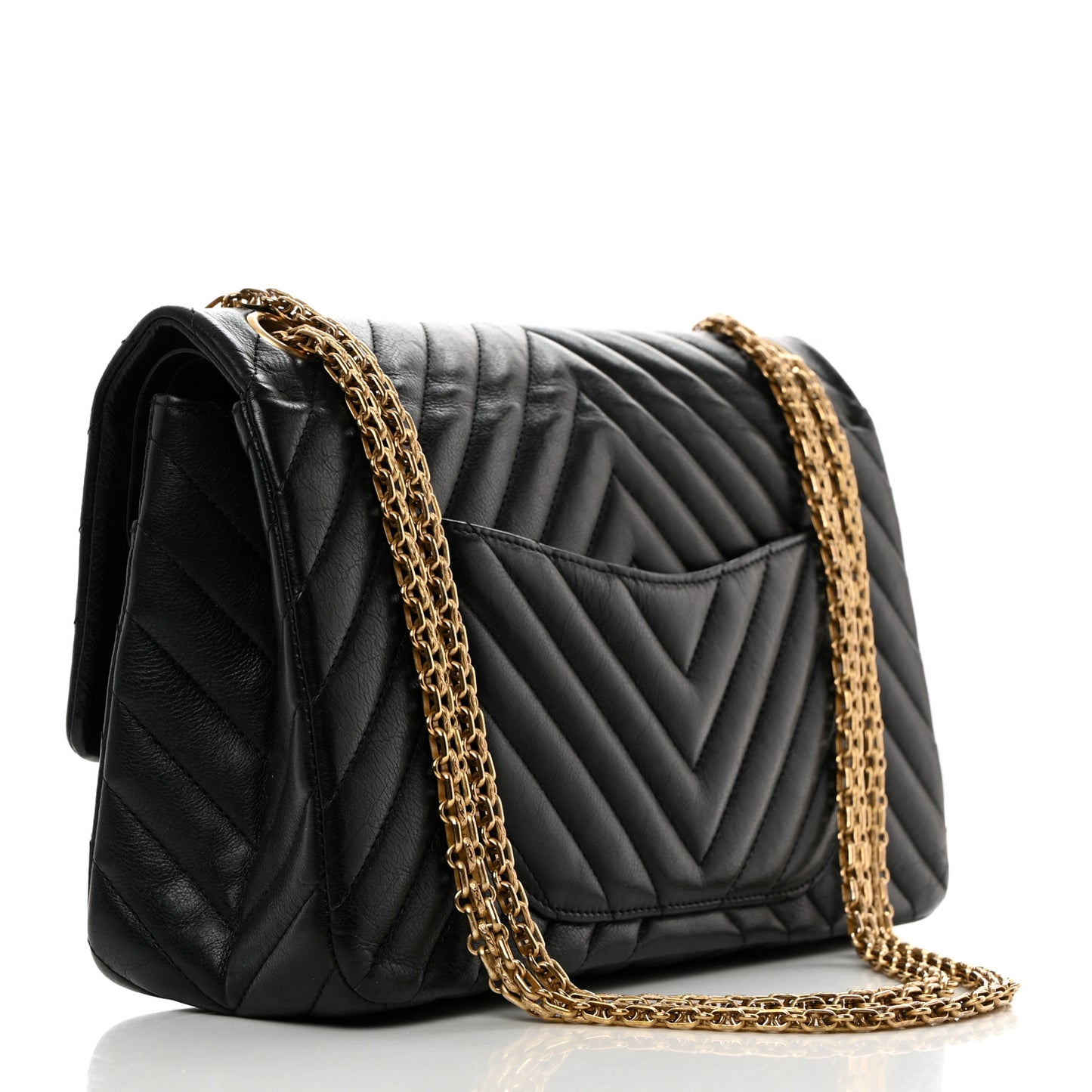 Sheepskin Chevron Quilted 2.55 Reissue 226 Flap Black