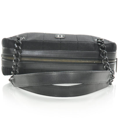 Chanel Jersey Chocolate Bar Quilted Shoulder Bag Black 5 of 8