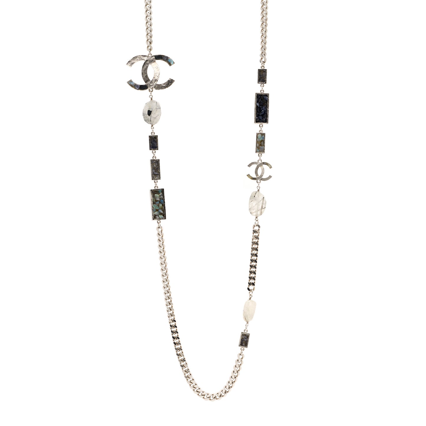 Ruthenium Crystal CC Chain Necklace