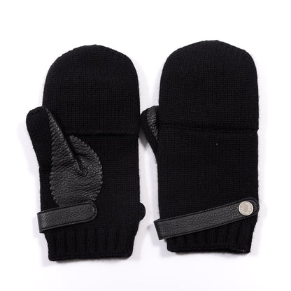 Hermes Cashmere Deerskin Baltimore Gloves M Black 2 of 5