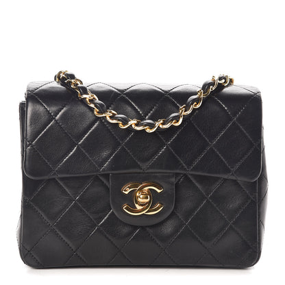 Chanel Lambskin Quilted Mini Square Flap Black 1 of 11