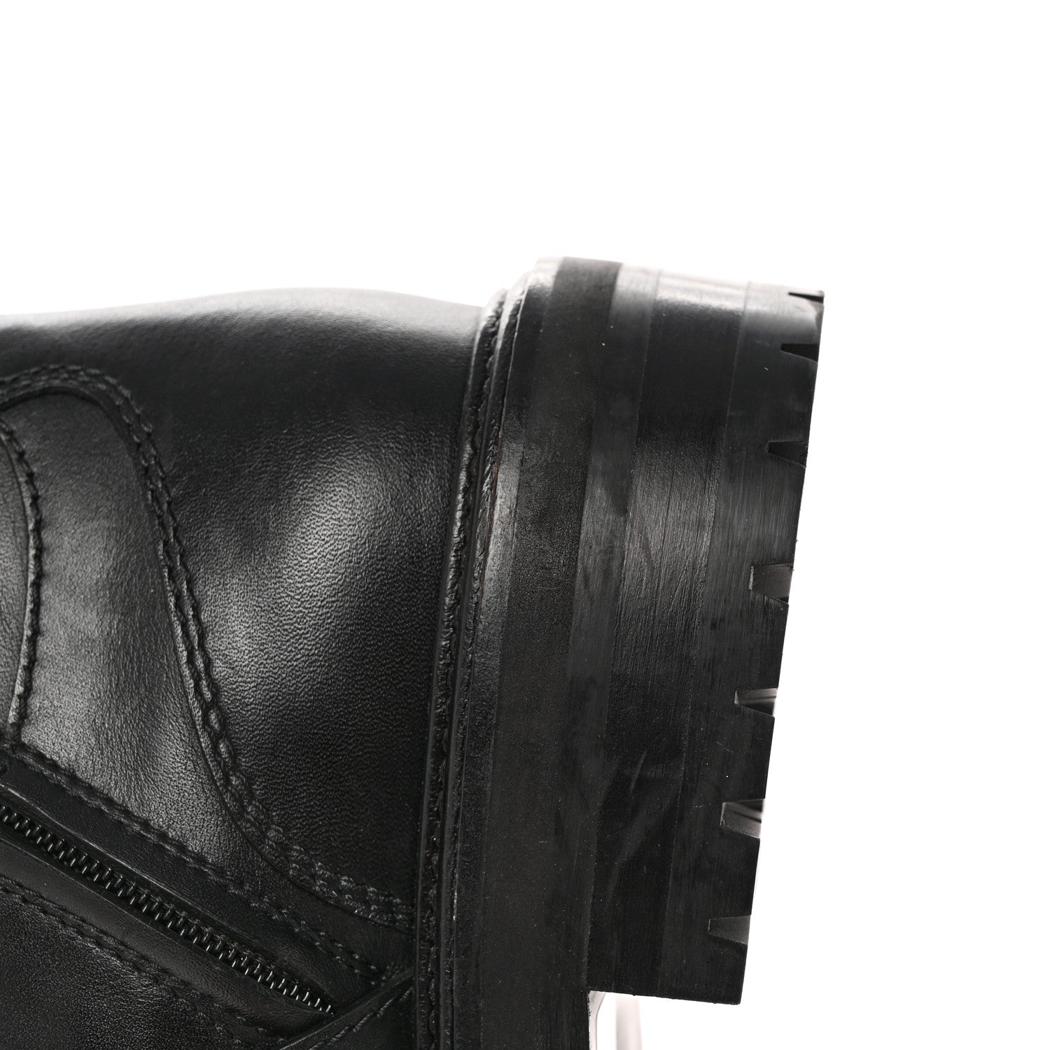 Jimmy Choo Calfskin Crystal Embellished Cora Flat Combat Boots 41 Black 11 of 12