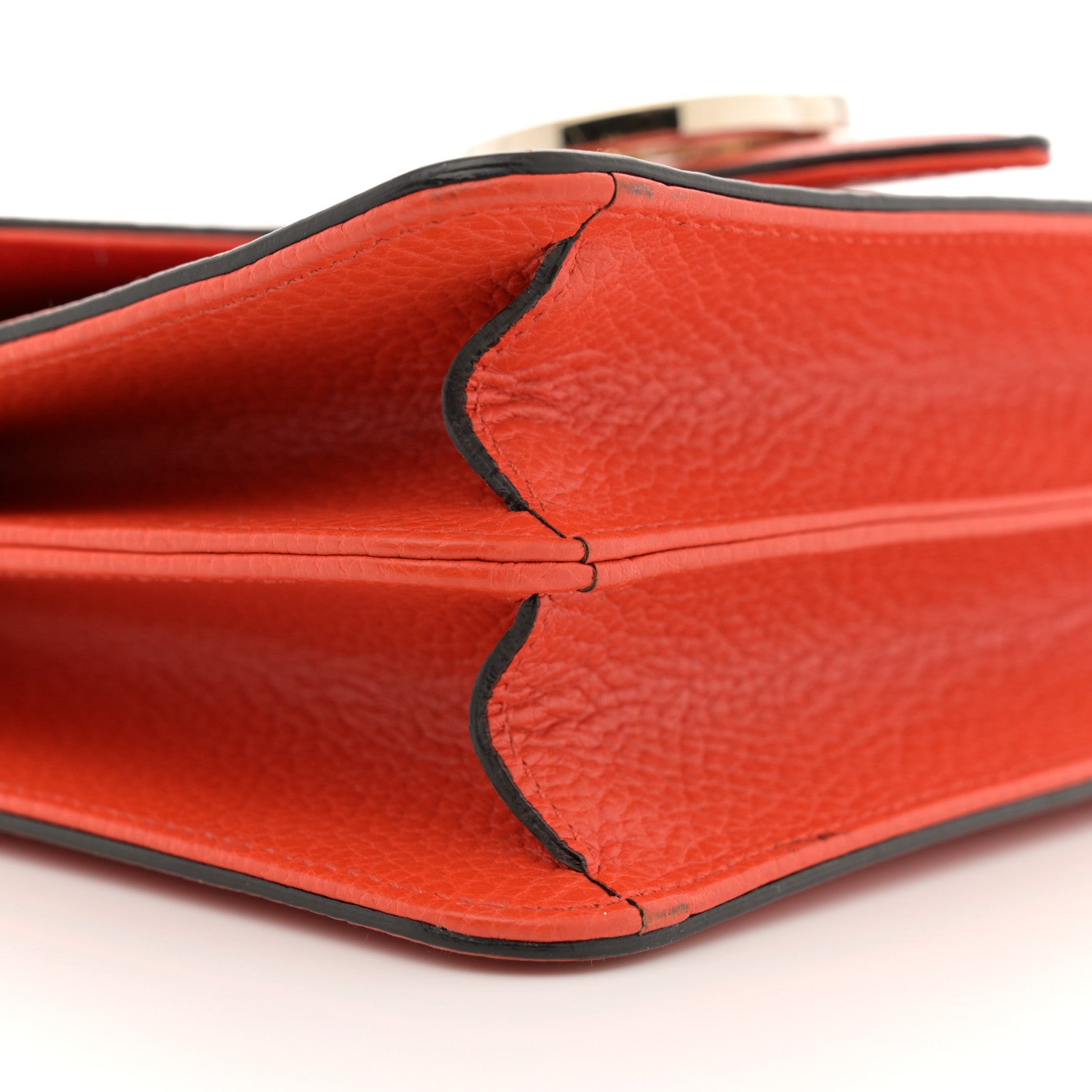 Gucci Dollar Calfskin Small Interlocking G Shoulder Bag Sun Orange 9 of 13