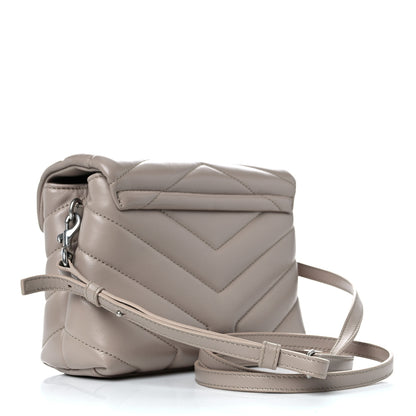 Saint Laurent Calfskin Y Quilted Monogram Toy Loulou Crossbody Bag Light Natural 3 of 11