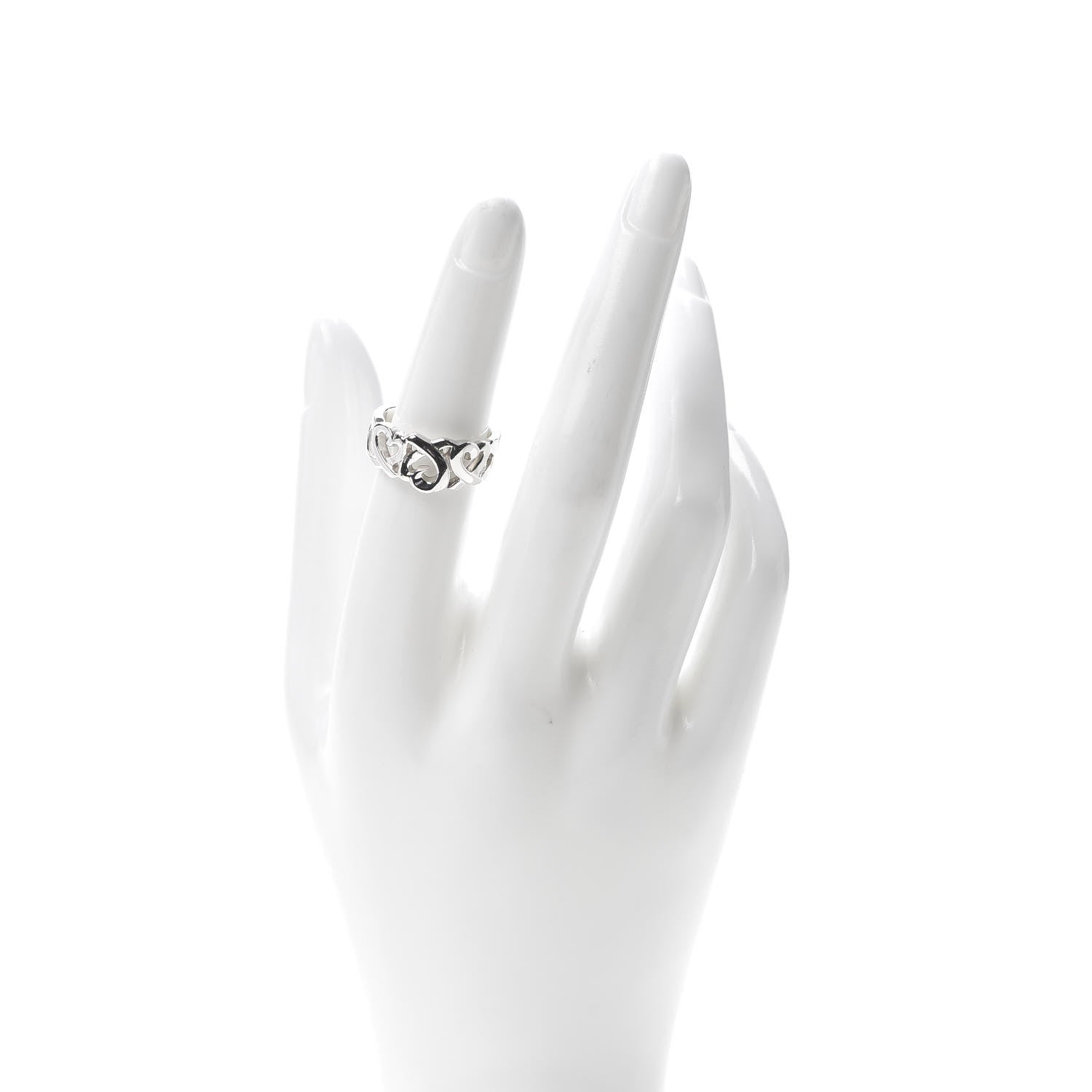 Tiffany Sterling Silver Paloma Picasso Loving Hearts Ring 52 6 2 of 5