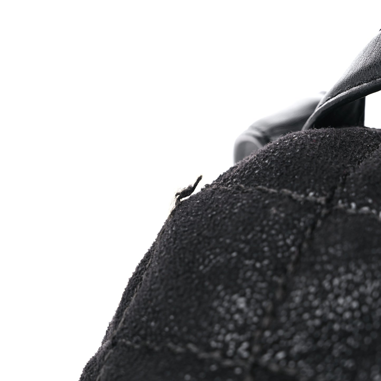 Shaggy Deer Quilted Small Falabella Backpack Black