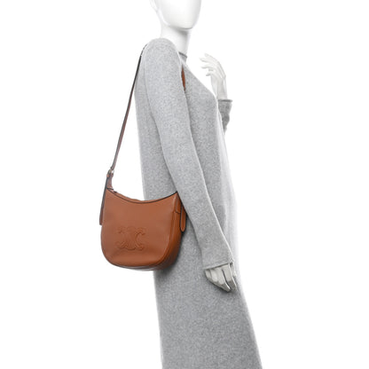 Celine Supple Calfskin Small Triomphe Heloise Shoulder Bag Tan 2 of 10