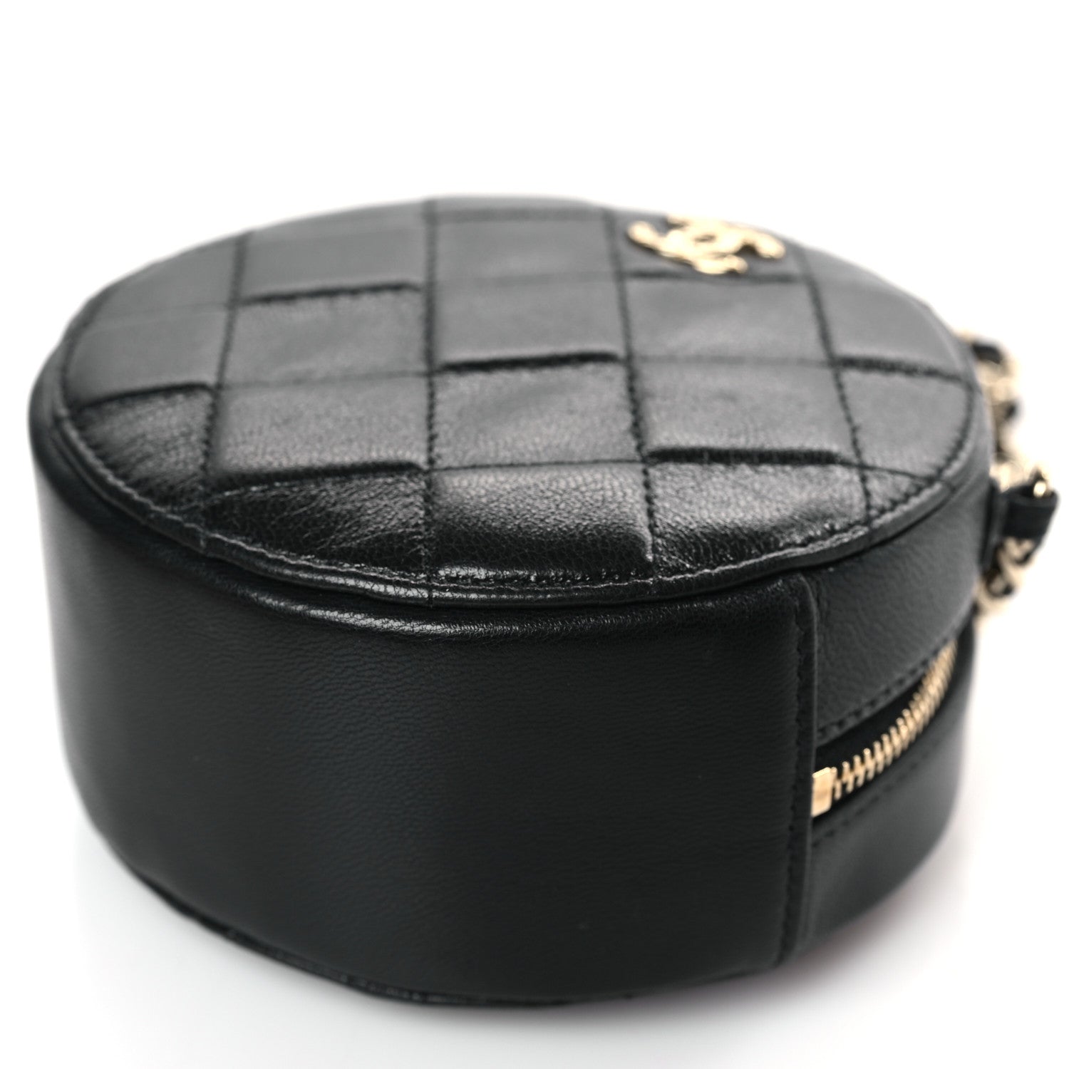 Chanel Calfskin Round Clutch With Chain Black 9 of 9